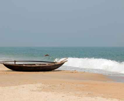 Wood Boat On Beach
